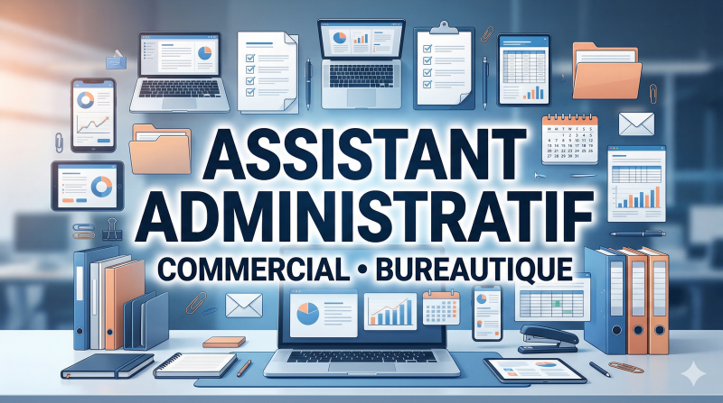 Assistant Administratif, commercial & Bureautique - Entreprise